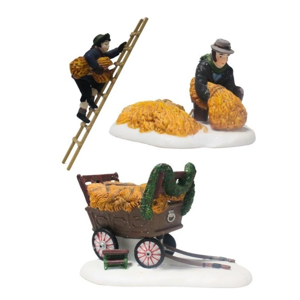 DEPT 56 HERITAGE VILLAGE COLLECTION THATCHERS  SET OF 3 - RETIRED